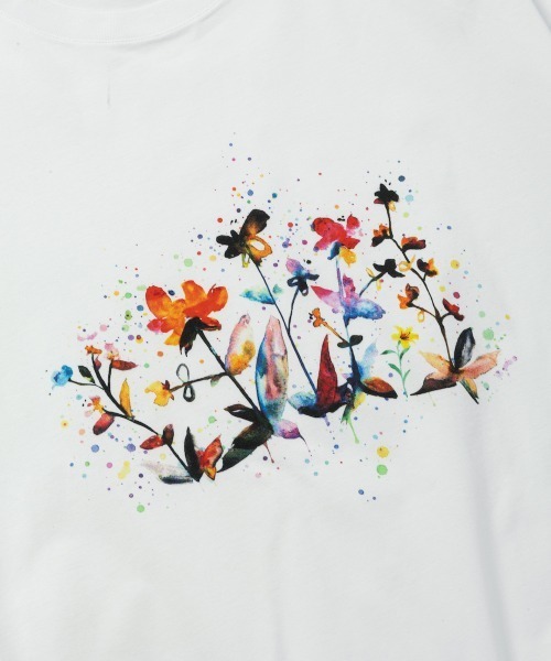 rehacer（レアセル）の「rehacer TEE : Flower Drip TEE / フラワードリップ T-shirt（Tシャツ/カットソー・メンズ・ホワイト/スミクロ・X-LARGE/LARGE/MEDIUM/SMALL）」の13枚目の写真