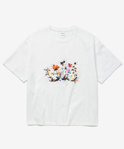 rehacer（レアセル）の「rehacer TEE : Flower Drip TEE / フラワードリップ T-shirt（Tシャツ/カットソー・メンズ・ホワイト/スミクロ・X-LARGE/LARGE/MEDIUM/SMALL）」の10枚目の写真