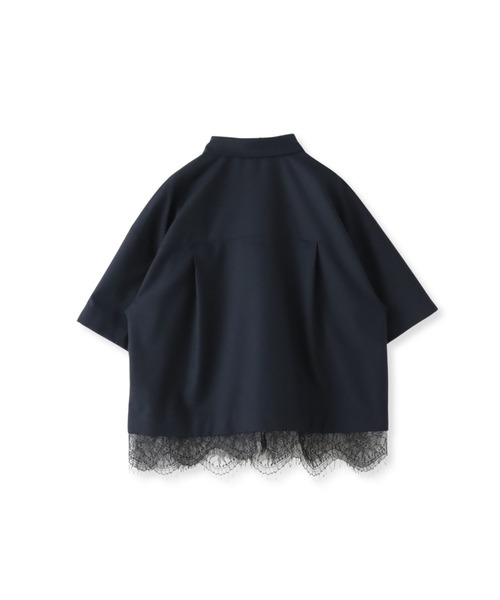 LAUTREAMONT(ロートレアモン)の「エディター東原妙子×LAUTREAMONT/レースシャツ(シャツ/ブラウス・レディース・ネイビー/ライトグレー/ホワイト・9号)」の12枚目の写真
