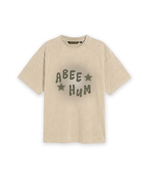 ピグメントダイングパンク半袖Tシャツ ABH365-110 ベージュ