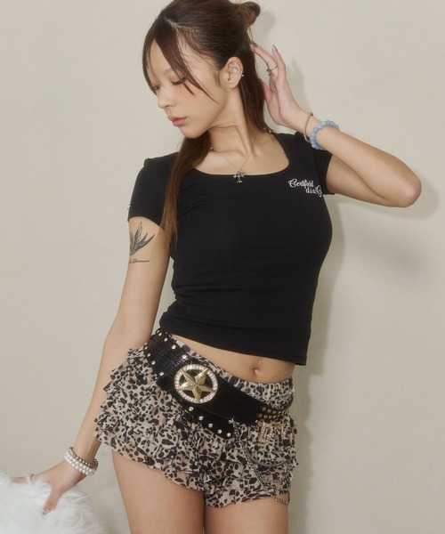 d.i.a.(ダイヤ)の「ロゴフィットTシャツ(Tシャツ/カットソー・レディース・ホワイト/カーキ/ブラック/ブルー/グレー・FREE)」の20枚目の写真
