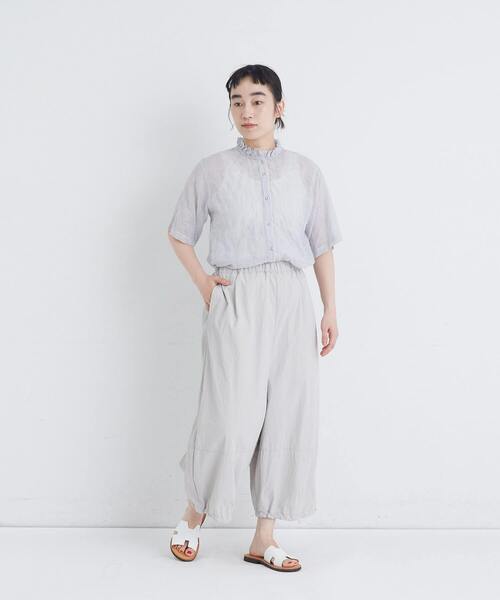 conges payes ADIEU TRISTESSE（コンジェ ペイエ アデュートリステス）の「【6月ベストセラーブランド内4位】【FAVE】ナイロンワイドサルエルパンツ（その他パンツ・レディース・モカ/グレイッシュベージュ/ブラック/パープル・M/L）」の5枚目の写真