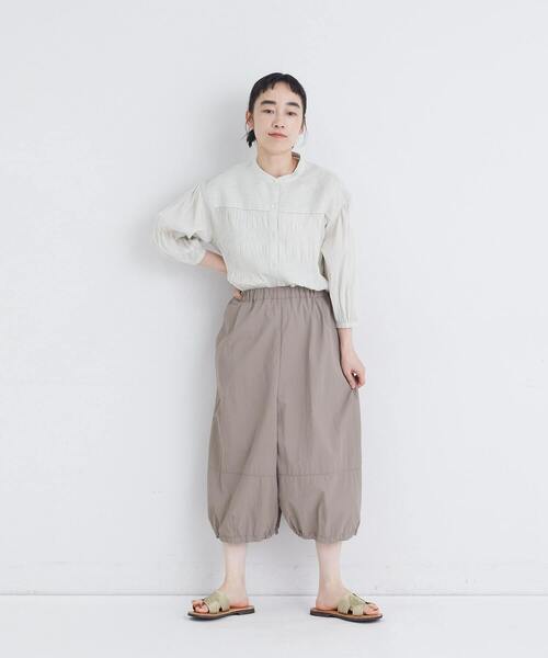 conges payes ADIEU TRISTESSE（コンジェ ペイエ アデュートリステス）の「【6月ベストセラーブランド内4位】【FAVE】ナイロンワイドサルエルパンツ（その他パンツ・レディース・モカ/グレイッシュベージュ/ブラック/パープル・M/L）」の12枚目の写真