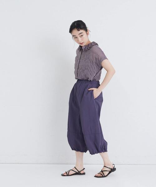 conges payes ADIEU TRISTESSE（コンジェ ペイエ アデュートリステス）の「【6月ベストセラーブランド内4位】【FAVE】ナイロンワイドサルエルパンツ（その他パンツ・レディース・モカ/グレイッシュベージュ/ブラック/パープル・M/L）」の20枚目の写真