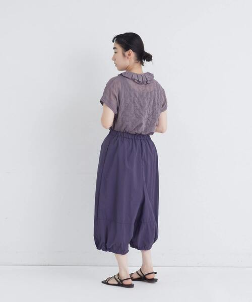 conges payes ADIEU TRISTESSE（コンジェ ペイエ アデュートリステス）の「【6月ベストセラーブランド内4位】【FAVE】ナイロンワイドサルエルパンツ（その他パンツ・レディース・モカ/グレイッシュベージュ/ブラック/パープル・M/L）」の21枚目の写真