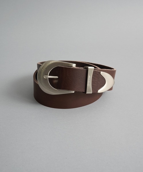 NVRFRGT 4C LEATHER BELT レザーベルト 茶 4c LEATHER BELT（ベルト）｜NVRFRGT（ネヴァーフォーゲット）の