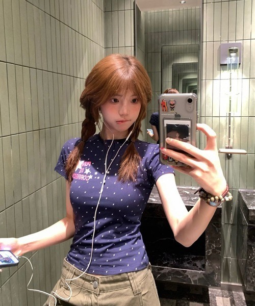 Ressaca(レサーカ)の「ドット柄スターロゴプリントTシャツ(Tシャツ/カットソー・レディース・ネイビー/ブルー・M)」の13枚目の写真