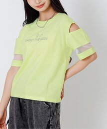 algy | 肩あきシアーメタルロゴ半袖Tシャツ(Tシャツ/カットソー)