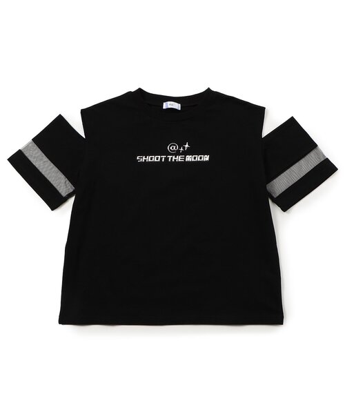 algy(アルジー)の「肩あきシアーメタルロゴ半袖Tシャツ(Tシャツ/カットソー・キッズ・ブラック/オフホワイト/ライム・130/150/140/160)」の8枚目の写真