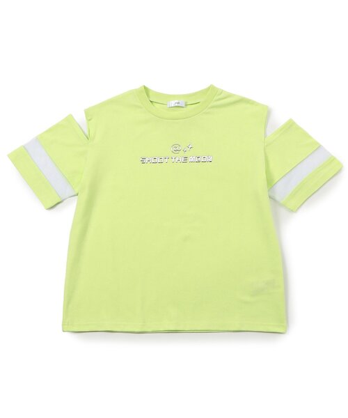 algy(アルジー)の「肩あきシアーメタルロゴ半袖Tシャツ(Tシャツ/カットソー・キッズ・ブラック/オフホワイト/ライム・130/150/140/160)」の7枚目の写真