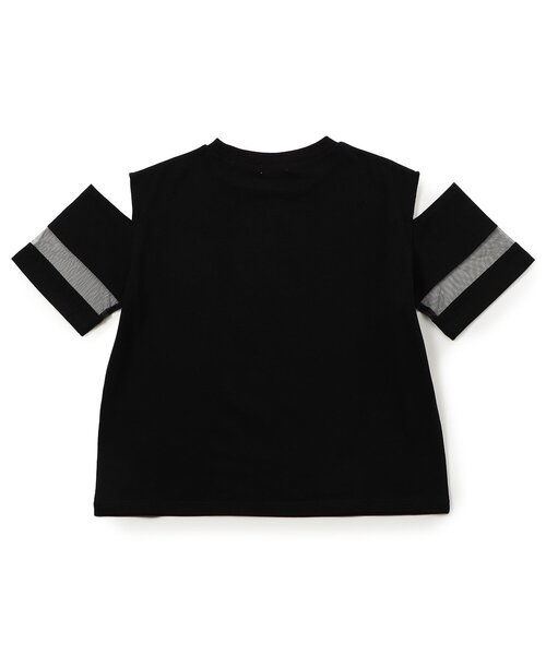 algy(アルジー)の「肩あきシアーメタルロゴ半袖Tシャツ(Tシャツ/カットソー・キッズ・ブラック/オフホワイト/ライム・130/150/140/160)」の6枚目の写真