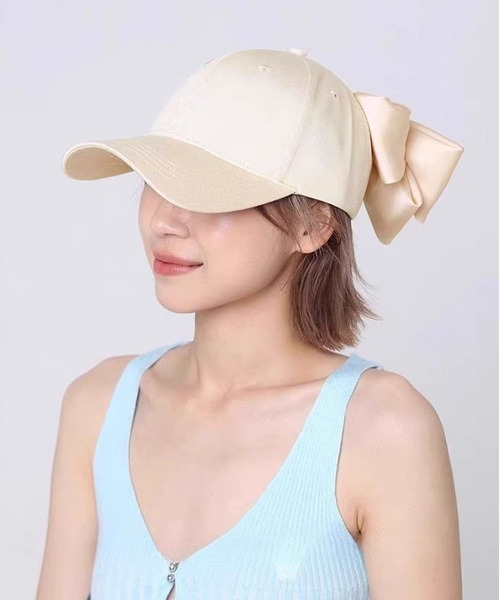 LA VORAGINE(ラ ヴォラジネ)の「バックリボンキャップ(キャップ・レディース・アイボリー/ライトピンク/White/Black・FREE)」の22枚目の写真