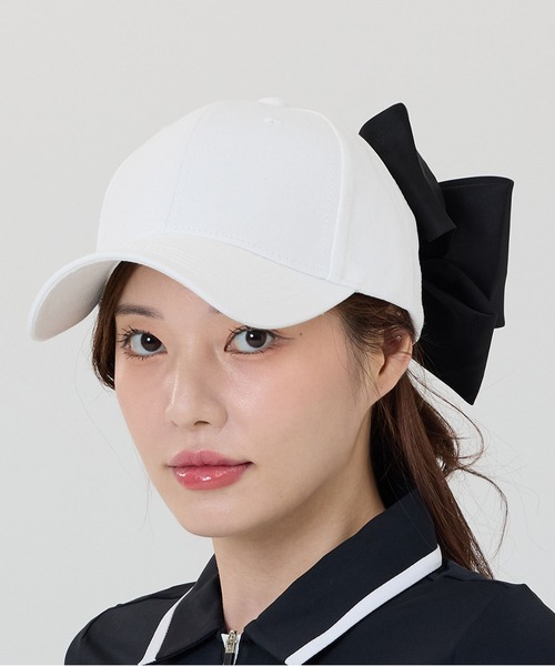 LA VORAGINE(ラ ヴォラジネ)の「バックリボンキャップ(キャップ・レディース・アイボリー/ライトピンク/White/Black・FREE)」の16枚目の写真