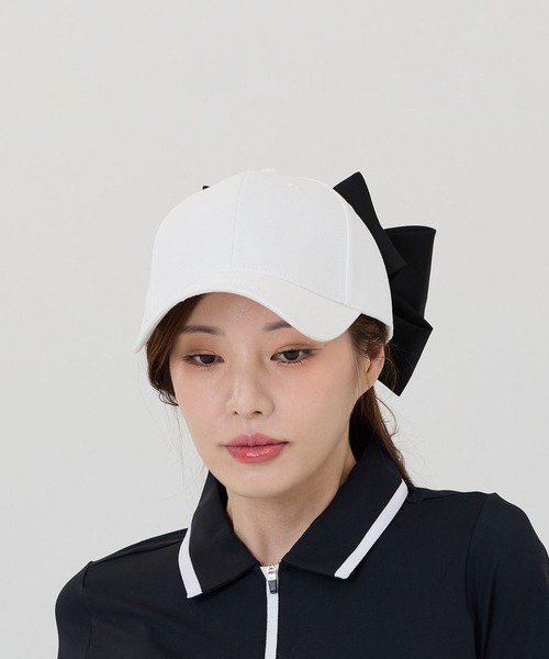 LA VORAGINE(ラ ヴォラジネ)の「バックリボンキャップ(キャップ・レディース・アイボリー/ライトピンク/White/Black・FREE)」の17枚目の写真