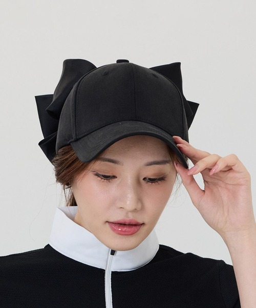 LA VORAGINE(ラ ヴォラジネ)の「バックリボンキャップ(キャップ・レディース・アイボリー/ライトピンク/White/Black・FREE)」の14枚目の写真