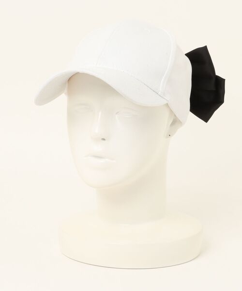 LA VORAGINE(ラ ヴォラジネ)の「バックリボンキャップ(キャップ・レディース・アイボリー/ライトピンク/White/Black・FREE)」の11枚目の写真
