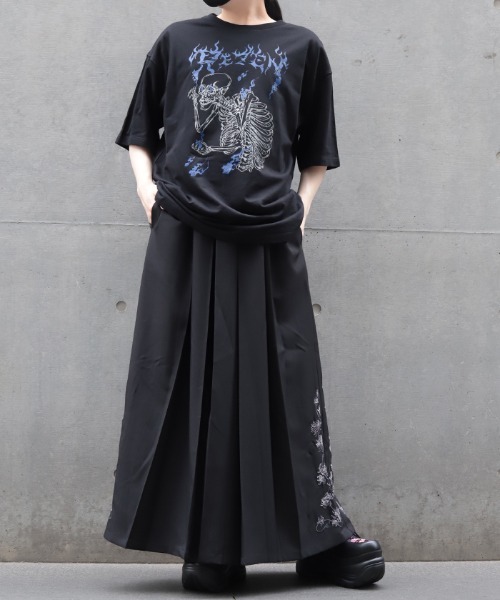 REZEN(リゼン)の「ガシャドクロ半袖Tシャツ(Tシャツ/カットソー・メンズ・ローズ/ブルーパープル・FREE)」の8枚目の写真