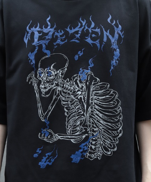 REZEN(リゼン)の「ガシャドクロ半袖Tシャツ(Tシャツ/カットソー・メンズ・ローズ/ブルーパープル・FREE)」の9枚目の写真