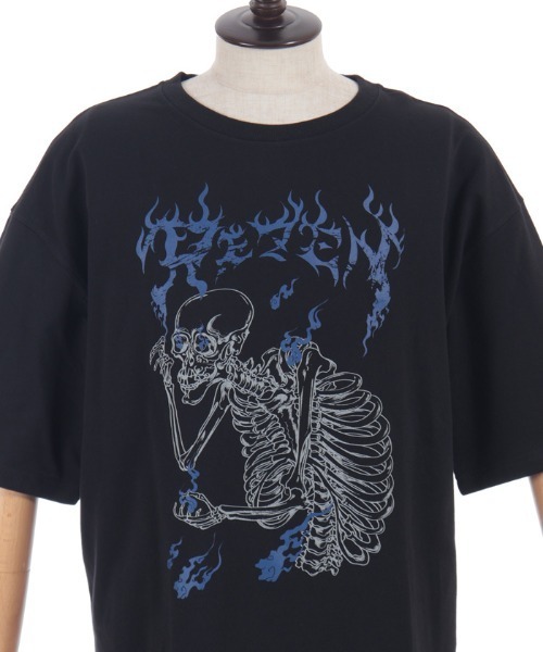 REZEN(リゼン)の「ガシャドクロ半袖Tシャツ(Tシャツ/カットソー・メンズ・ローズ/ブルーパープル・FREE)」の14枚目の写真