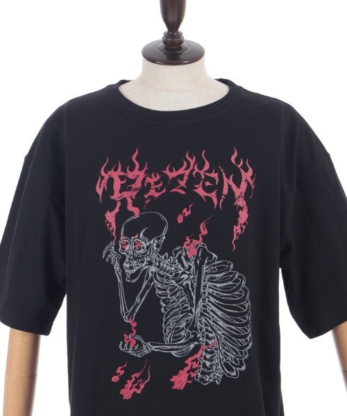REZEN(リゼン)の「ガシャドクロ半袖Tシャツ(Tシャツ/カットソー・メンズ・ローズ/ブルーパープル・FREE)」の22枚目の写真