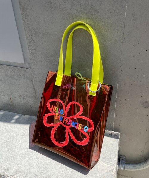 CIAOPANIC TYPY（チャオパニックティピー）の「【HELLO.SANFRANCISCO】ドット巾着付きクリアバッグ（トートバッグ・レディース・グリーン/ブラウン・ONE SIZE）」の10枚目の写真