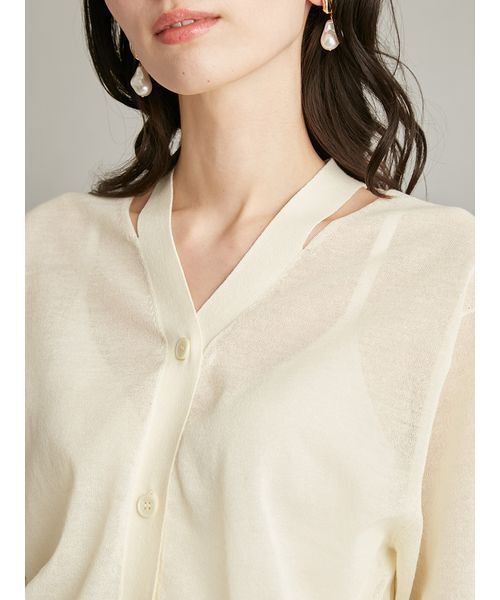 Mila Owen(ミラオーウェン)の「【ウォッシャブル】シアーカーディガン(カーディガン/ボレロ・レディース・ピンク/アイボリー/ブラック/その他・0/1)」の15枚目の写真