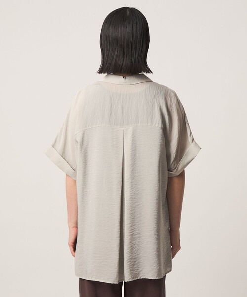 A DAY IN THE LIFE UNITED ARROWS(アデイインザライフユナイテッドアローズ)の「ドルマン オープンカラーシャツ <A DAY IN THE LIFE>(シャツ/ブラウス・レディース・オリーブ/ナチュラル/ネイビー・FREE)」の8枚目の写真