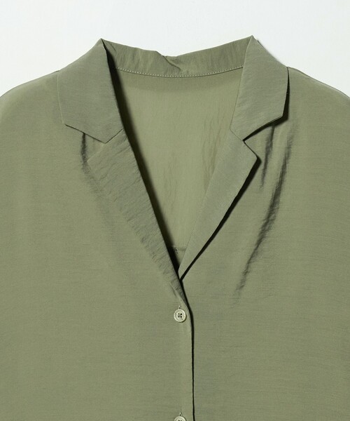 A DAY IN THE LIFE UNITED ARROWS(アデイインザライフユナイテッドアローズ)の「ドルマン オープンカラーシャツ <A DAY IN THE LIFE>(シャツ/ブラウス・レディース・オリーブ/ナチュラル/ネイビー・FREE)」の17枚目の写真