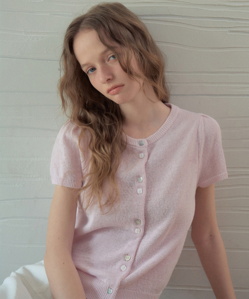 Lovie Puff Knit Cardigan_Soft Pink(OC26KN23)（カーディガン/ボレロ