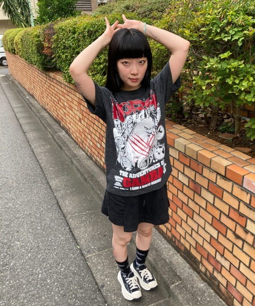 ハードコアチョコレート(ハードコアチョコレート)の「ガンバの冒険(ノロイヘザーブラック)-復刻版-(Tシャツ/カットソー・メンズ・ブラック×グレー・XX-LARGE/X-LARGE/LARGE)」の3枚目の写真