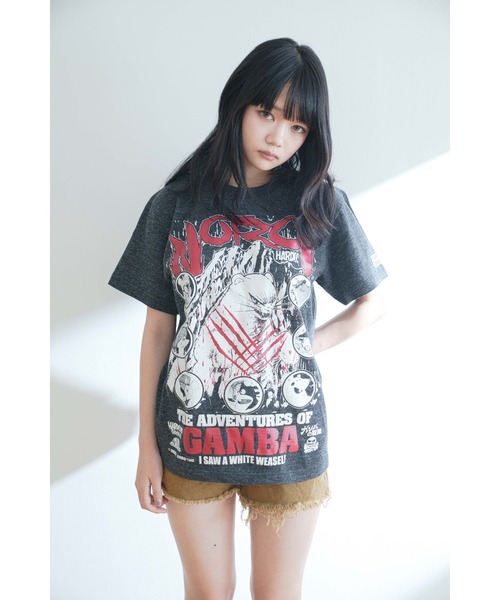 ハードコアチョコレート(ハードコアチョコレート)の「ガンバの冒険(ノロイヘザーブラック)-復刻版-(Tシャツ/カットソー・メンズ・ブラック×グレー・XX-LARGE/X-LARGE/LARGE)」の13枚目の写真