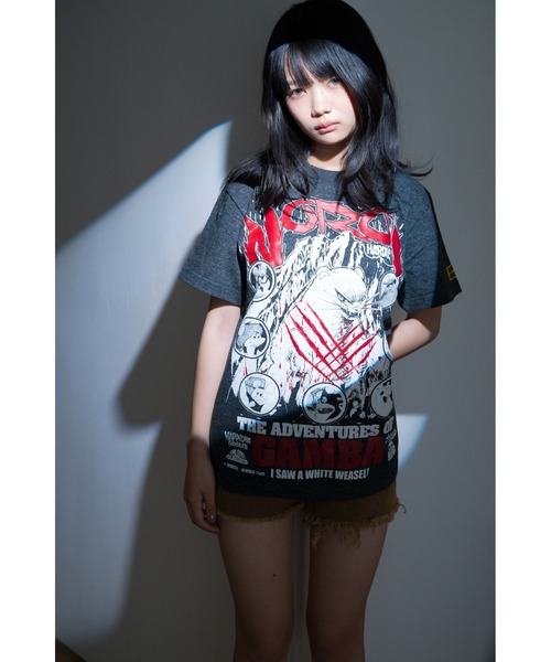 ハードコアチョコレート(ハードコアチョコレート)の「ガンバの冒険(ノロイヘザーブラック)-復刻版-(Tシャツ/カットソー・メンズ・ブラック×グレー・XX-LARGE/X-LARGE/LARGE)」の9枚目の写真