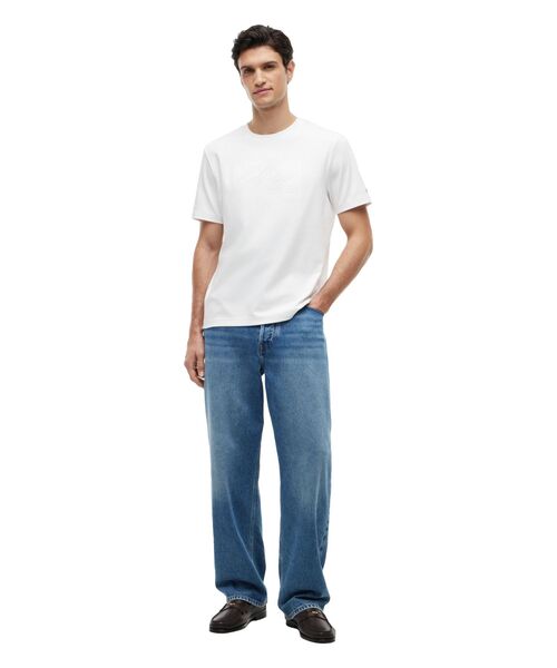 TOMMY HILFIGER(トミーヒルフィガー)の「ロープインターロックレギュラーTシャツ(Tシャツ/カットソー・メンズ・ホワイト/ブラック・SMALL/MEDIUM/LARGE/X-LARGE)」の3枚目の写真