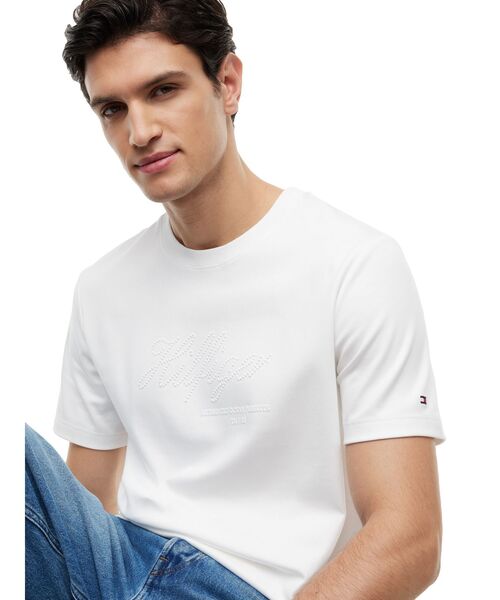 TOMMY HILFIGER(トミーヒルフィガー)の「ロープインターロックレギュラーTシャツ(Tシャツ/カットソー・メンズ・ホワイト/ブラック・SMALL/MEDIUM/LARGE/X-LARGE)」の4枚目の写真