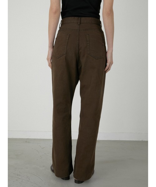 LA PEAU DE GEM(ラポドゥジェム)の「【LA PEAU DE GEM】high waist straight denim pants/ハイウエストストレートデニムパンツ(デニムパンツ・レディース・ブラウン/ブラック・S/M/L)」の4枚目の写真