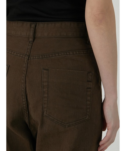 LA PEAU DE GEM(ラポドゥジェム)の「【LA PEAU DE GEM】high waist straight denim pants/ハイウエストストレートデニムパンツ(デニムパンツ・レディース・ブラウン/ブラック・S/M/L)」の6枚目の写真