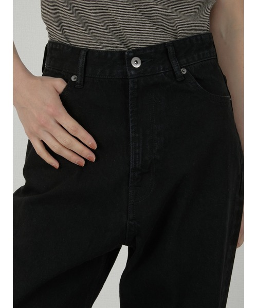 LA PEAU DE GEM(ラポドゥジェム)の「【LA PEAU DE GEM】high waist straight denim pants/ハイウエストストレートデニムパンツ(デニムパンツ・レディース・ブラウン/ブラック・S/M/L)」の13枚目の写真