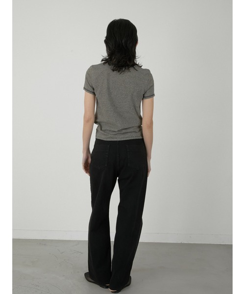 LA PEAU DE GEM(ラポドゥジェム)の「【LA PEAU DE GEM】high waist straight denim pants/ハイウエストストレートデニムパンツ(デニムパンツ・レディース・ブラウン/ブラック・S/M/L)」の16枚目の写真
