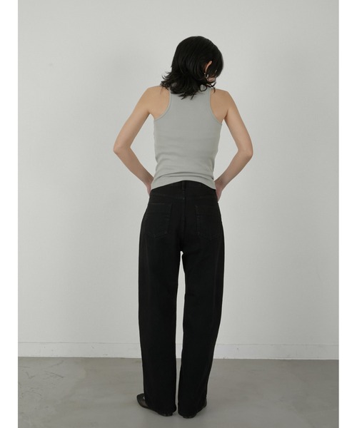 LA PEAU DE GEM(ラポドゥジェム)の「【LA PEAU DE GEM】high waist straight denim pants/ハイウエストストレートデニムパンツ(デニムパンツ・レディース・ブラウン/ブラック・S/M/L)」の17枚目の写真