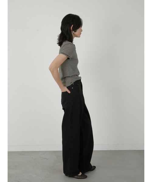LA PEAU DE GEM(ラポドゥジェム)の「【LA PEAU DE GEM】high waist straight denim pants/ハイウエストストレートデニムパンツ(デニムパンツ・レディース・ブラウン/ブラック・S/M/L)」の18枚目の写真