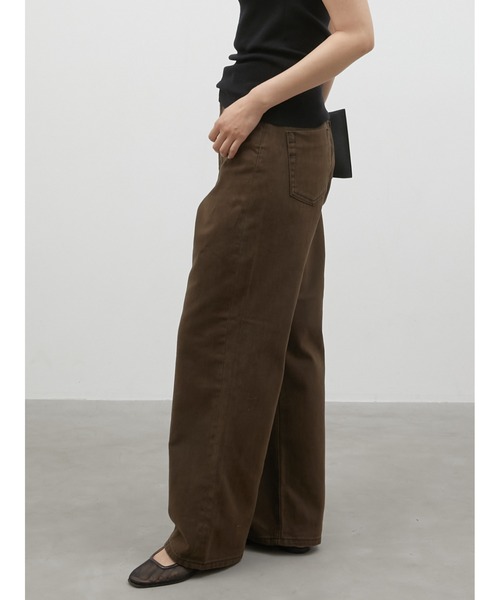 LA PEAU DE GEM(ラポドゥジェム)の「【LA PEAU DE GEM】high waist straight denim pants/ハイウエストストレートデニムパンツ(デニムパンツ・レディース・ブラウン/ブラック・S/M/L)」の22枚目の写真