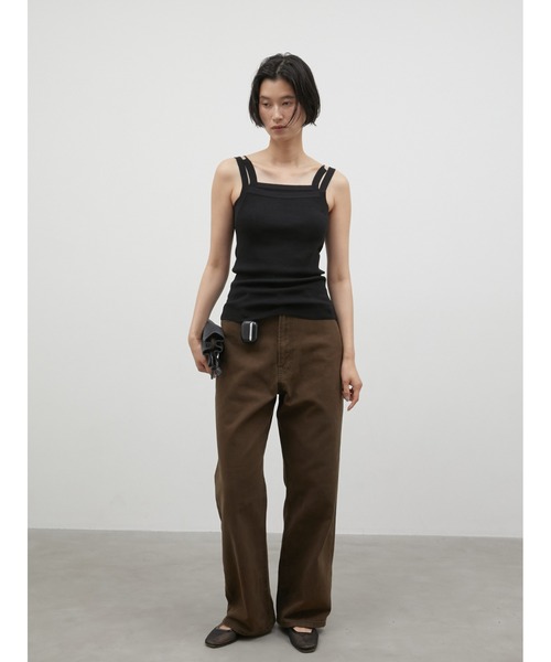 LA PEAU DE GEM(ラポドゥジェム)の「【LA PEAU DE GEM】high waist straight denim pants/ハイウエストストレートデニムパンツ(デニムパンツ・レディース・ブラウン/ブラック・S/M/L)」の19枚目の写真