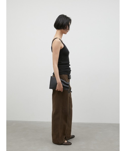 LA PEAU DE GEM(ラポドゥジェム)の「【LA PEAU DE GEM】high waist straight denim pants/ハイウエストストレートデニムパンツ(デニムパンツ・レディース・ブラウン/ブラック・S/M/L)」の20枚目の写真