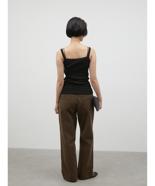 LA PEAU DE GEM(ラポドゥジェム)の「【LA PEAU DE GEM】high waist straight denim pants/ハイウエストストレートデニムパンツ(デニムパンツ・レディース・ブラウン/ブラック・S/M/L)」の21枚目の写真