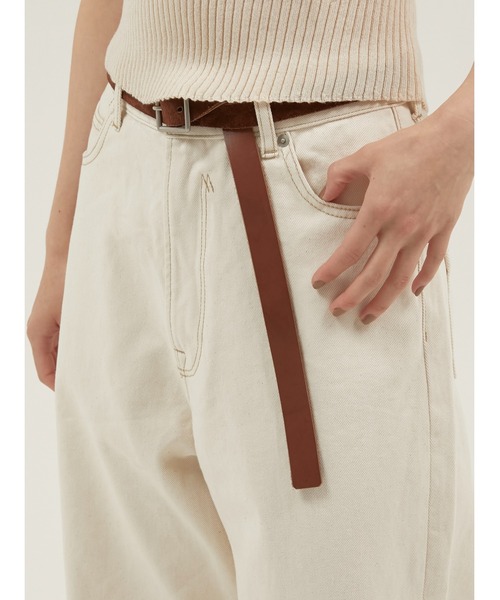 LA PEAU DE GEM(ラポドゥジェム)の「【LA PEAU DE GEM】high waist straight denim pants/ハイウエストストレートデニムパンツ(デニムパンツ・レディース・ブラウン/ブラック/ホワイト・S/M/L/MEDIUM/SMALL/LARGE)」の7枚目の写真