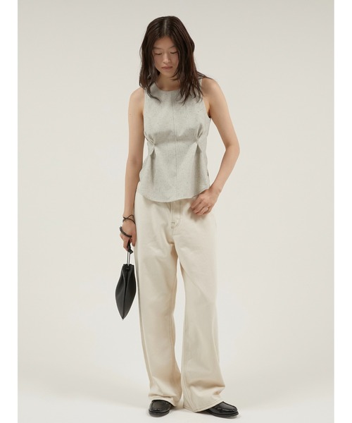 LA PEAU DE GEM(ラポドゥジェム)の「【LA PEAU DE GEM】high waist straight denim pants/ハイウエストストレートデニムパンツ(デニムパンツ・レディース・ブラウン/ブラック/ホワイト・S/M/L/MEDIUM/SMALL/LARGE)」の8枚目の写真