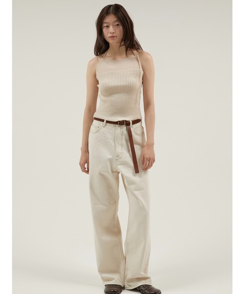 LA PEAU DE GEM(ラポドゥジェム)の「【LA PEAU DE GEM】high waist straight denim pants/ハイウエストストレートデニムパンツ(デニムパンツ・レディース・ブラウン/ブラック/ホワイト・S/M/L/MEDIUM/SMALL/LARGE)」の14枚目の写真