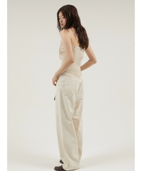 LA PEAU DE GEM(ラポドゥジェム)の「【LA PEAU DE GEM】high waist straight denim pants/ハイウエストストレートデニムパンツ(デニムパンツ・レディース・ブラウン/ブラック/ホワイト・S/M/L/MEDIUM/SMALL/LARGE)」の15枚目の写真