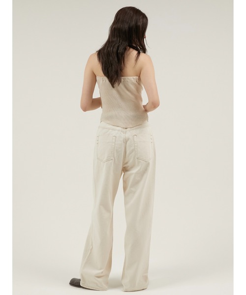 LA PEAU DE GEM(ラポドゥジェム)の「【LA PEAU DE GEM】high waist straight denim pants/ハイウエストストレートデニムパンツ(デニムパンツ・レディース・ブラウン/ブラック/ホワイト・S/M/L/MEDIUM/SMALL/LARGE)」の16枚目の写真