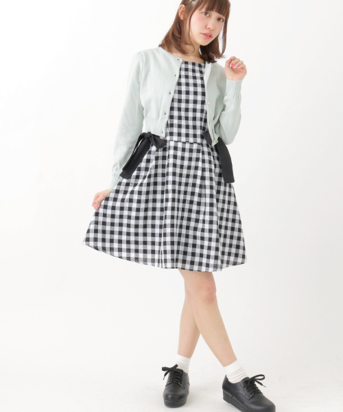 earth music&ecology(アースミュージックアンドエコロジー)の「【2016Summer】サイドリボン付ノースリーブチェックワンピース(ワンピース・レディース・ピンク/ブラウン/ブルー/ブラック・SMALL/MEDIUM)」の11枚目の写真